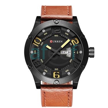 Picture of Curren cr-8251 Orange black Analog Watch for Men