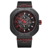 Picture of Naviforce nf-9141 Leather Black red Analog Watch for Men