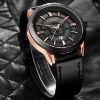 Picture of Curren cr-8330  black Rosegold Analog Watch for Men