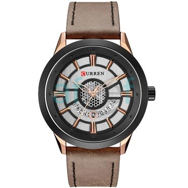 Picture of Curren cr-8330 Brown Grey Analog Watch for Men