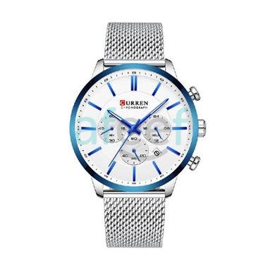Picture of Curren cr-8340 Silver Blue Analog Watch for Men