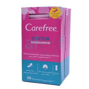 Picture of Carefree Cotton Fresh Scent 20 PantyLiners 