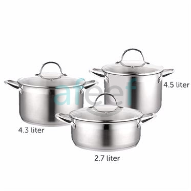 Picture of Cleenwood Signature Stainless Steel Cookware Set of 6 Pieces (CW-529)