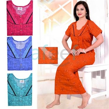 Picture of Feelings Cotton Maxi With Pocket Free Size (1677)