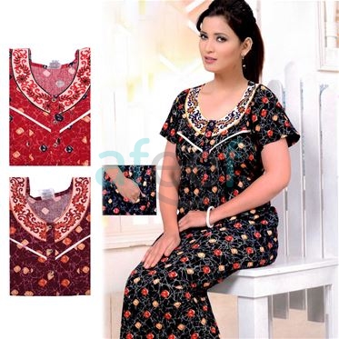 Picture of Feelings Cotton Maxi With Pocket Free Size (1680)