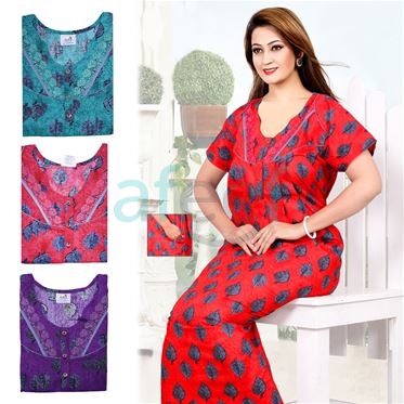 Picture of Feelings Cotton Maxi With Pocket Free Size (1690)