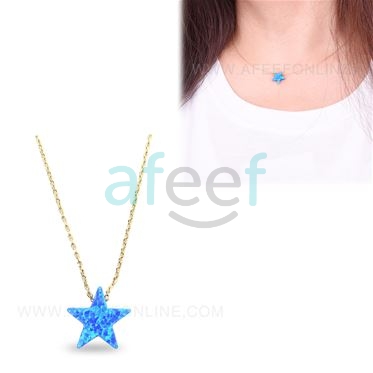 Picture of Blue Star Shape Necklace (P7)