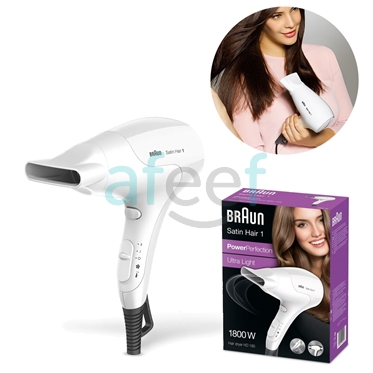 Picture of BRAUN Satin Hair 1 Power Perfection dryer with styling nozzle 1800W (HD180)