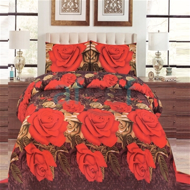 Picture of Double Flat Printed Bed Sheet With 2 Pillow Cover (DBL4)