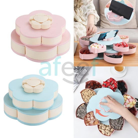 Picture of Rotating 2 Layers Flower Candy Box (LMP617)