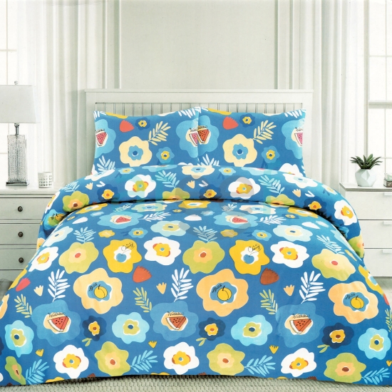 Picture of Double Fitted Printed BedSheet With 2 Pillow Cover (DBL29)