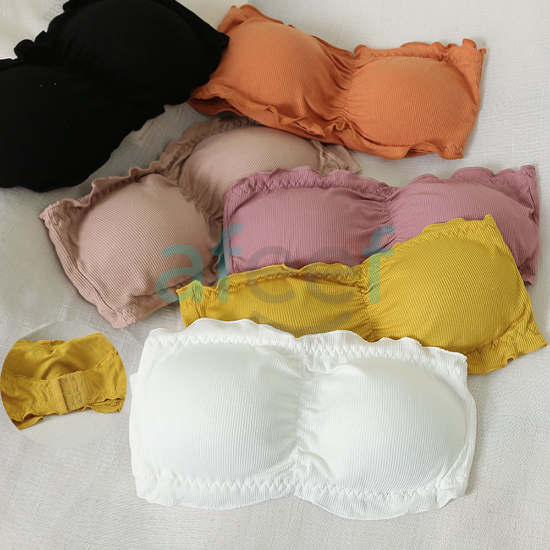Picture of Soft Padded Push Up Strapless Bra Free Size Assorted Colors (B906)