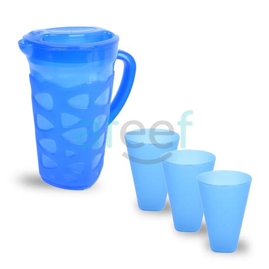 Picture of Water Jug + 3 Pcs Glass Set Assorted Colors  (LMP100)