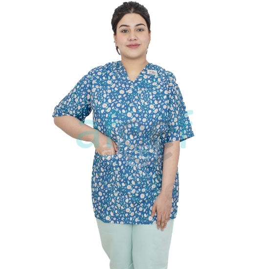 Picture of Domestic Worker  Uniform Cotton Small Flower Design Jumbo  (S-V-HS-231CJ)