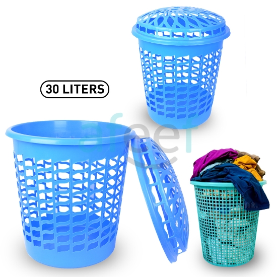 Picture of Laundry Basket assorted Colors 30 Liters (3458)
