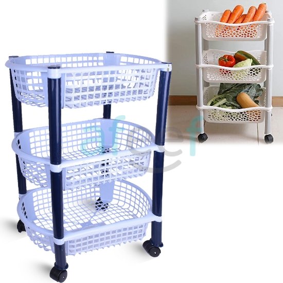 Picture of Kitchen Storage Rack 3 tiers With Wheels (3TIERWHEELS)