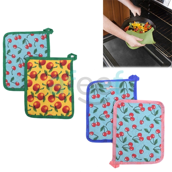 Picture of Non-slip Oven Cotton Mitts Set of 2 pieces  (LMP234)