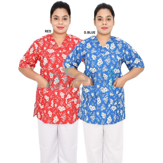 Picture of Nanny Uniform Cotton Big Flower Design (S-V-HS-50C)