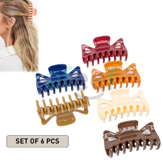 Picture of Classic Claw Clamp Clip For Women Set of 6 Pcs (HA37) 