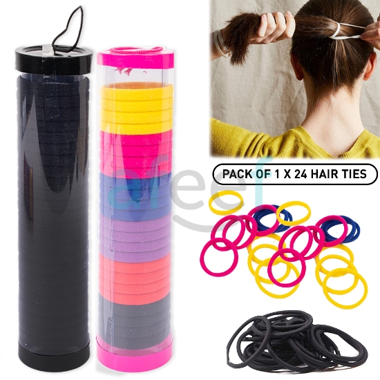 Picture of Colorful Hair Ties Pack of 1 x 24 Hair Ties (HA04)