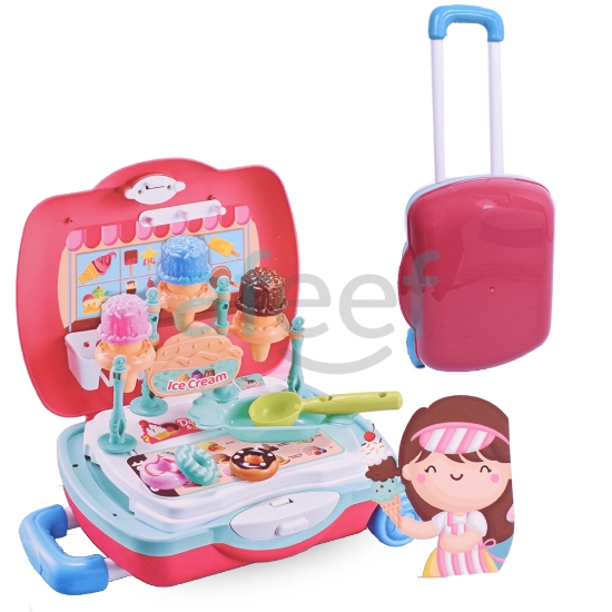 Picture of Ice Cream Play Set Mini Suitcase  Set of 27 pcs (LMP240)