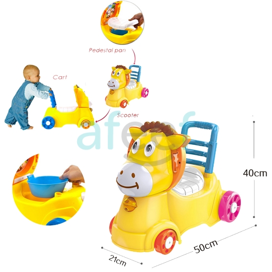 Picture of 3 in1 Interest Cultivation Lion Shape Children Toilet Toy Car (LMP251)