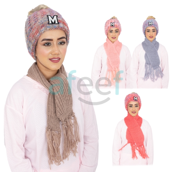 Picture of Design Women Winter Muffler & Cap Set of 2 Pair Assorted Colors (WMC6) 