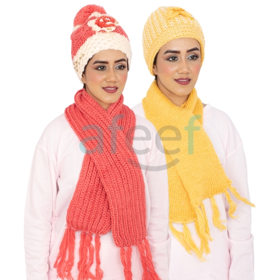 Picture of Design Women Winter Muffler & Cap Set of 2 Pair Assorted Colors (WMC3)