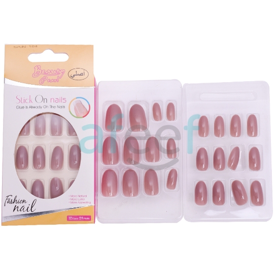 Picture of Artificial Stick On Nails Pack of 24 (104)