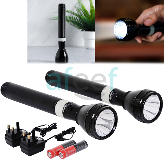 Picture of Geepas Rechargeable Set of 2pc Flashlight GFL4657