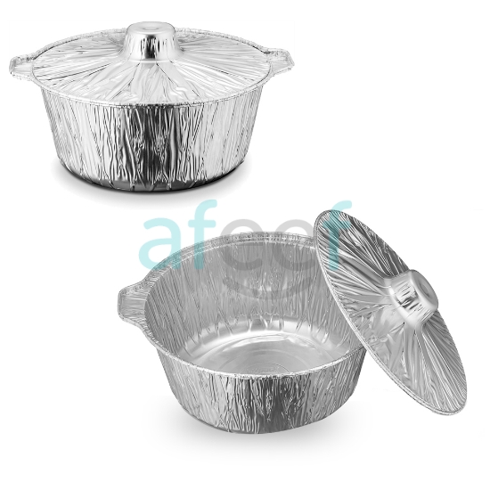 Picture of Disposable Aluminum Pots With Lid 18 Cm (KFA1) 