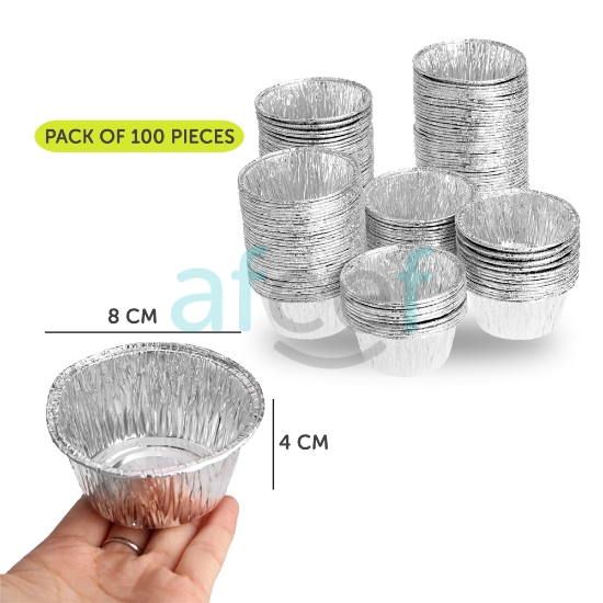 Picture of Disposable Small Aluminum Cups Set of 100 pcs (KFB1) 