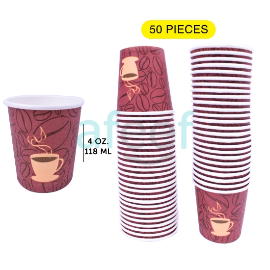 Picture of High Quality Paper Cups Set of 50 pcs 118ML (KF4oz)
