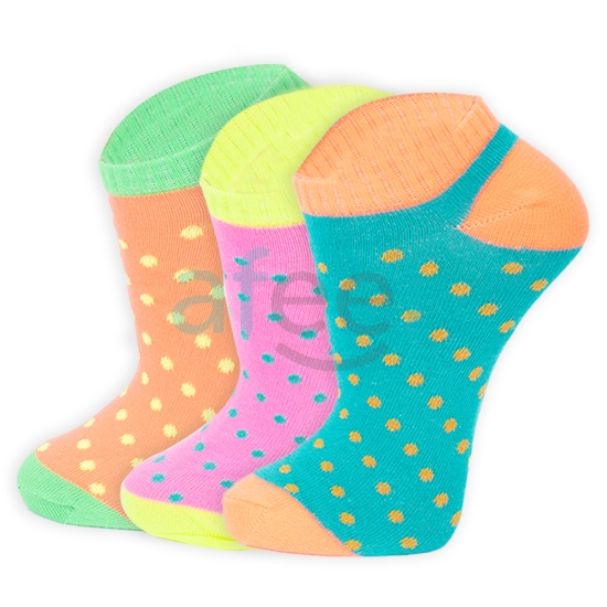 Picture of Ankle Socks Set Of 3 Pair Assorted Colors (AS24)