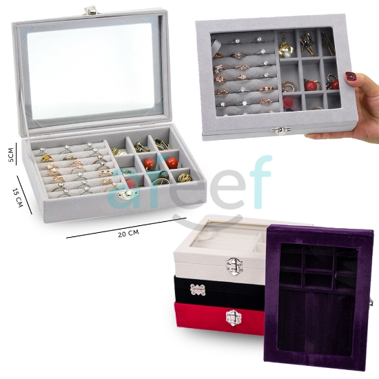 Picture of Velvet Jewelry Ring/Earring Display Organizer Assorted Colors  (LMP436)
