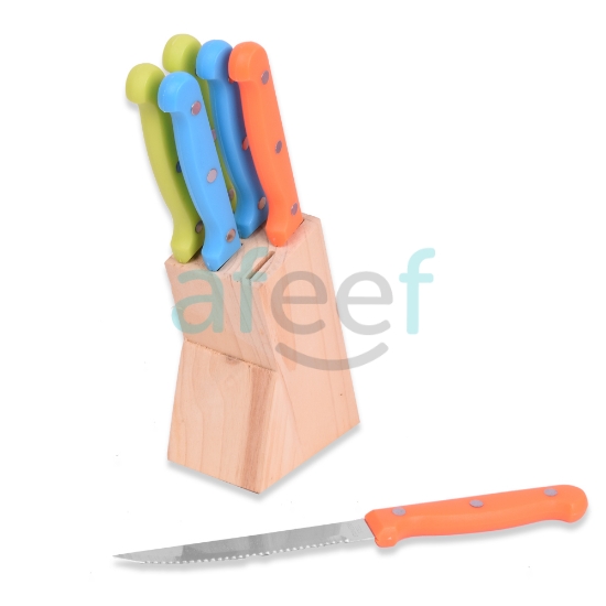Picture of Steak Knife Wooden Block Set of 6 pcs (LMP362) 