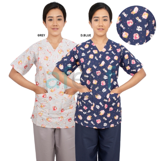 Picture of Rabbit Pattern Nanny Uniform Cotton (S-V-HS-208C) 