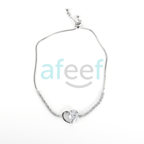 Picture of White Stone Silver Coating Women Bracelet (BRS21)