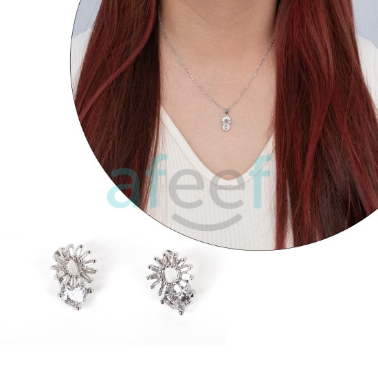 Picture of Silver Sterling  Necklace With Earrings (NH7)