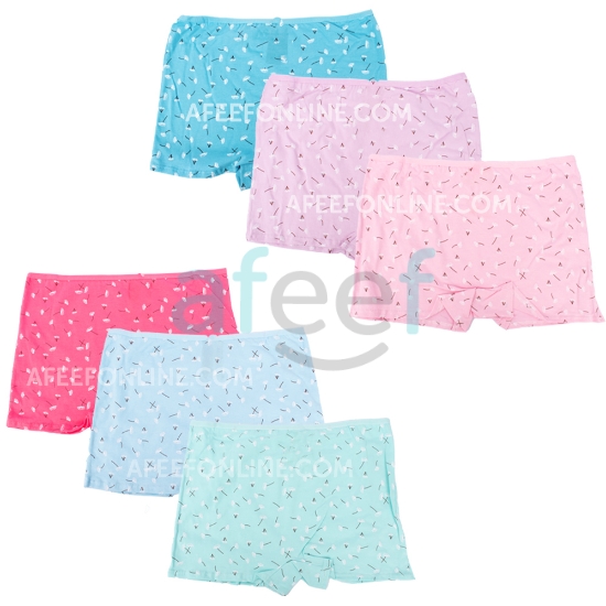 Picture of Panties Boxer Free Size Set Of 3 Pcs Assorted Colors (RJ17)