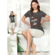 Picture of Women Short and  T-shirts Set Made In Turkey (5275) 