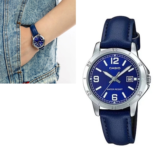 Picture of Casio Leather Strap Watch For Women  LTP-V004L-2BUDF