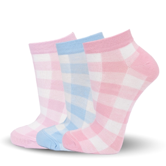 Picture of Ankle Socks Set Of 3 Pair Assorted Colors  ( AS72)  