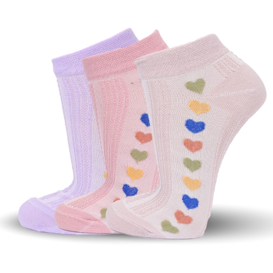 Picture of Ankle Socks Set Of 3 Pair Assorted Colors  (AS71)  