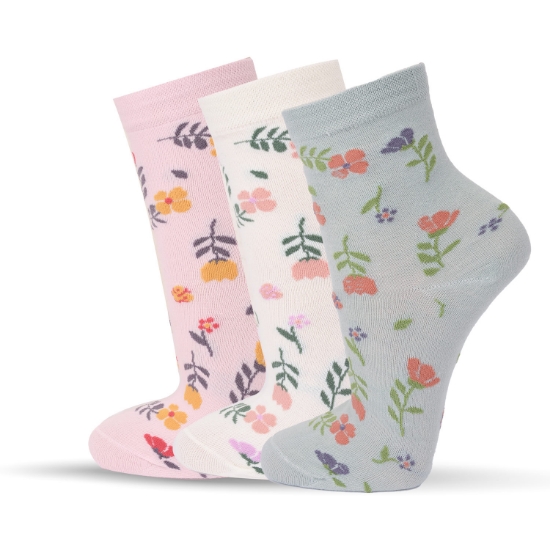 Picture of Ankle Socks Set Of 3 Pair Assorted Colors  (AS64)  
