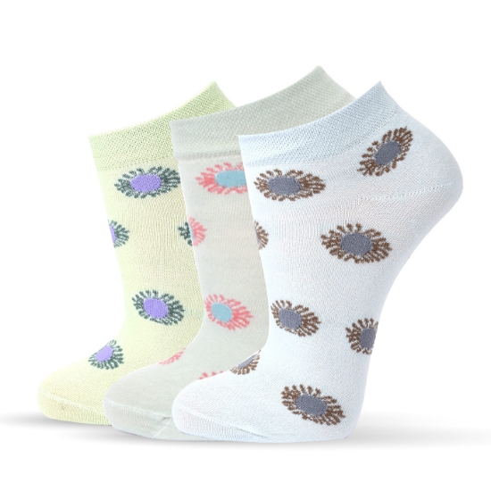Picture of Ankle Socks Set Of 3 Pair Assorted Colors (AS65)  