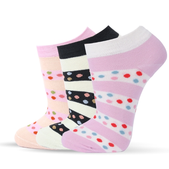 Picture of Ankle Socks Set Of 3 Pair Assorted Colors (AS66)  