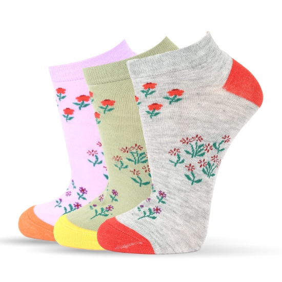 Picture of Ankle Socks Set Of 3 Pair Assorted Colors (AS75)