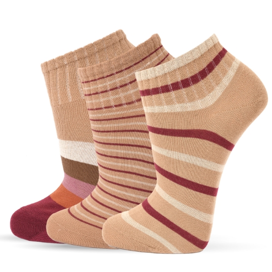 Picture of Ankle Socks Set Of 3 Pair Assorted Colors (AS77)  