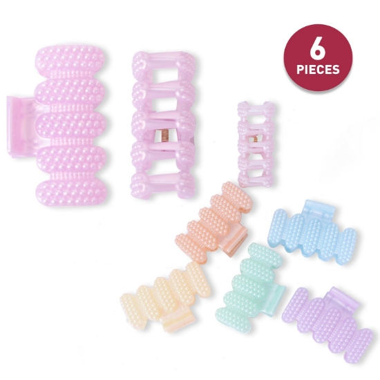 Picture of Classic Claw Clamp Clip For Women Set of 6 pcs (HA35) 